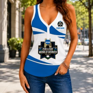 Limited Edition – Customized NCAA College World Series Women’s V-Neck Tank Top