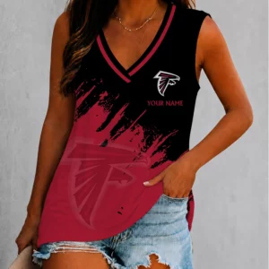 Limited Edition – Customized NFL Atlanta Falcons Women’s V-Neck Tank Top