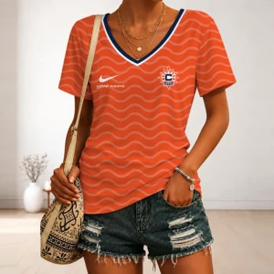 Limited Edition – Customized WNBA Connecticut Sun V-Neck Female Shirt