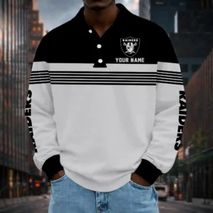 Limited Edition – Customized NFL Las Vegas Raiders Long Sleeve Polo Shirt