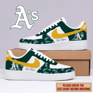 Limited Edition – Customized MLB Oakland Athletics Af1 Shoes