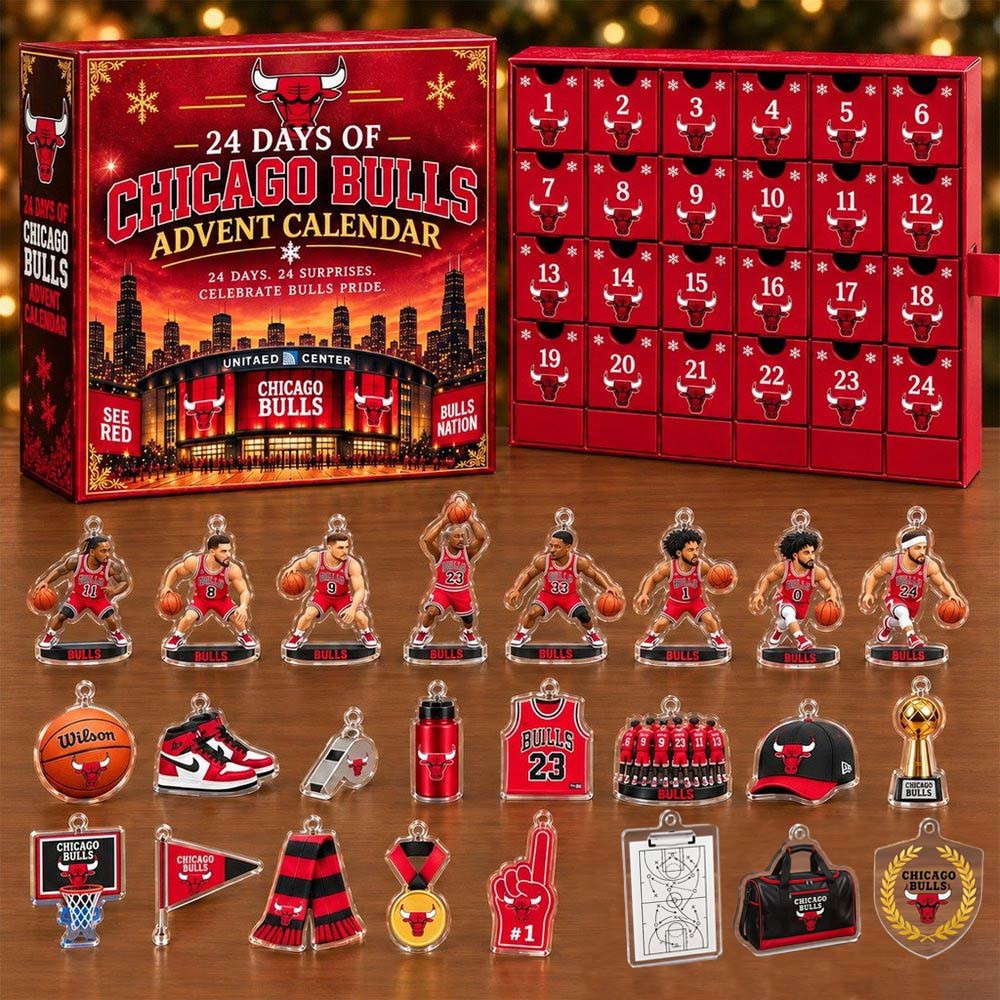 Chicago Bulls Christmas 2026 Advent Calendar 24 Days Christmas Countdown Gift