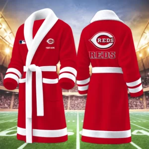 Limited Edition – Customized MLB Cincinnati Reds Multicolor Fleece Bathrobe