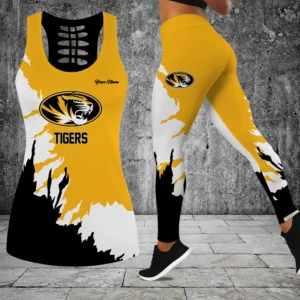 Limited Edition – Customized NCAA Missouri Tigers Hollow Tank Top & Leggings Set