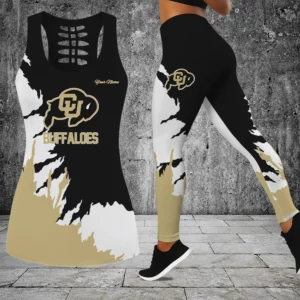 Limited Edition – Customized NCAA Colorado Buffaloes Hollow Tank Top & Leggings Set