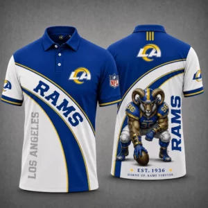 Limited Edition – Customized NFL Los Angeles Rams Polo Shirt