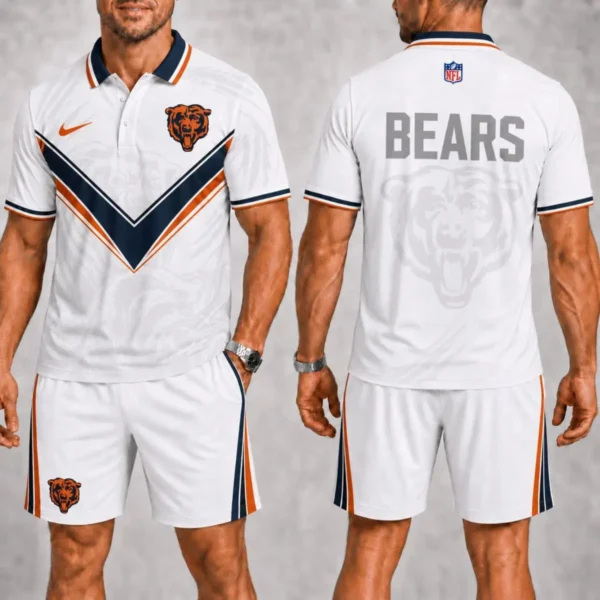 Limited Edition – Customized NFL Chicago Bears Polo Shirt & Short Pants
