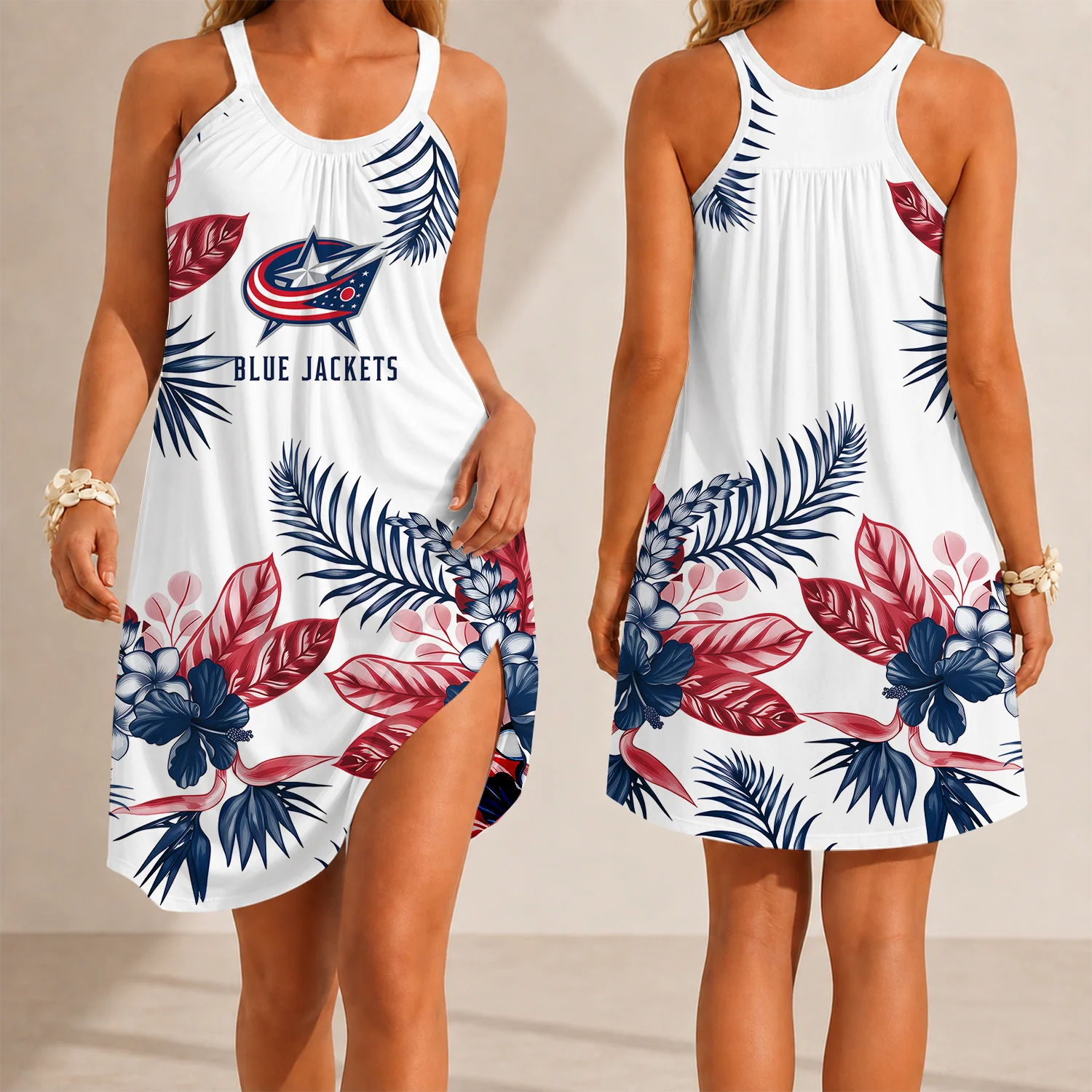 Limited Edition – Customized NHL Columbus Blue Jackets Camisole Dress