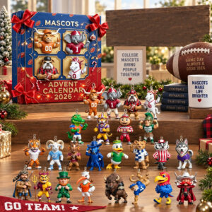 NCAA Football Mascots Advent Calendar Football Lover Merch Useful Gift For Brother
