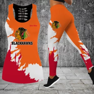 Limited Edition – Customized NHL Chicago Blackhawks Hollow Tank Top & Leggings Set