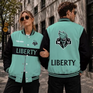 Limited Edition – Customized WNBA New York Liberty Baseball Jacket, Satin Varsity Jacket