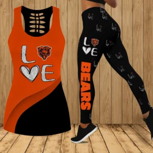 Limited Edition – Customized NFL Chicago Bears Hollow Tank Top & Leggings Set
