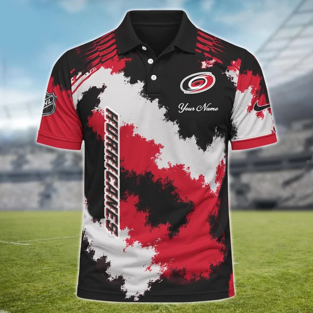 Limited Edition – Customized NHL Carolina Hurricanes Polo Shirt - Image 2