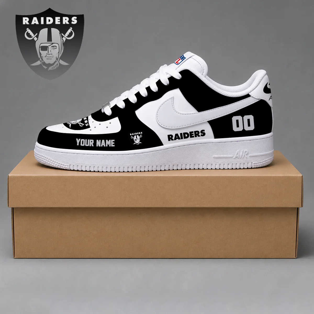 Limited Edition – Customized NFL Las Vegas Raiders Af1 Shoes