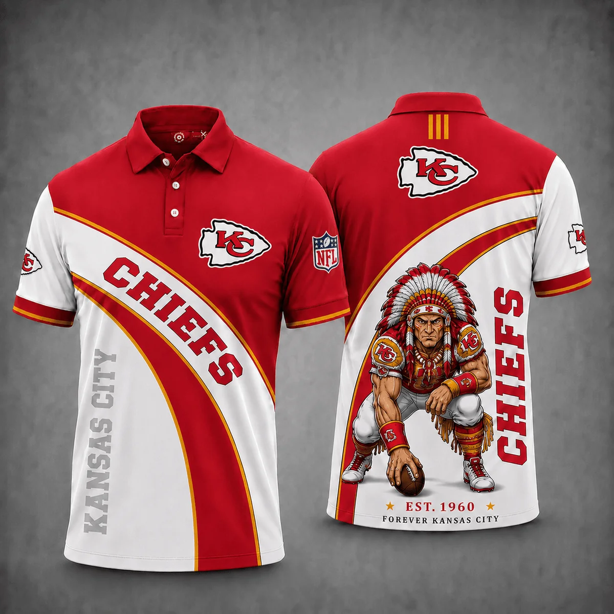 Limited Edition – Customized NFL Kansas City Chiefs Polo Shirt