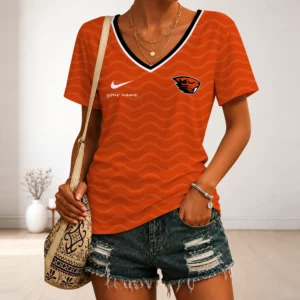 Limited Edition – Customized NCAA Oregon State Beavers V-Neck Female Shirt