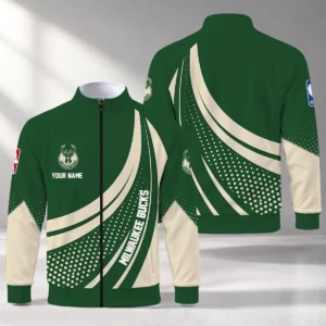 Limited Edition – Customized NBA Milwaukee Bucks Stand Collar Jacket