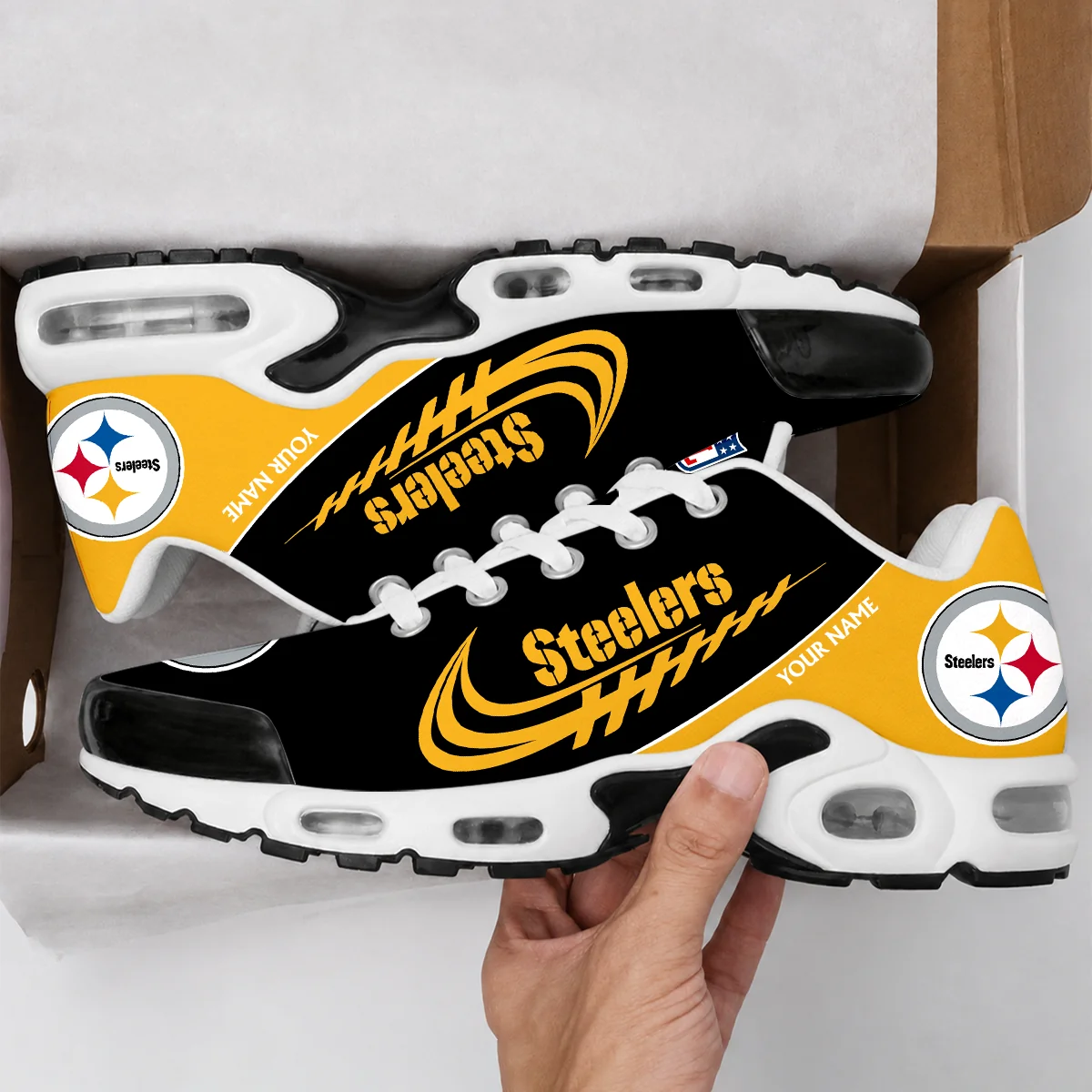 Limited Edition – Customized NFL Pittsburgh Steelers Air Max Plus Sneakers