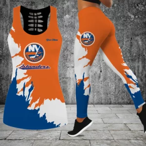 Limited Edition – Customized NHL New York Islanders Hollow Tank Top & Leggings Set