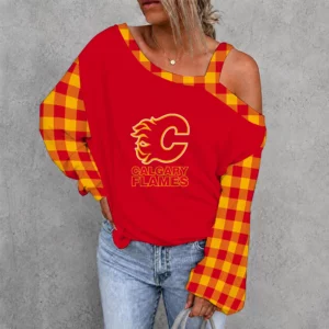 Limited Edition – Customized Drop NHL Calgary Flames Shoulder Sweatshirt