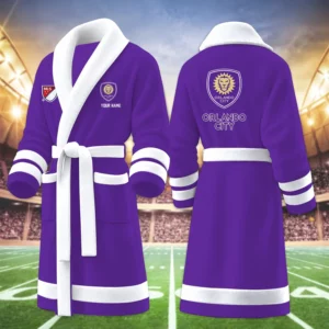 Limited Edition – Customized MLS Orlando City SC Fleece Bathrobe