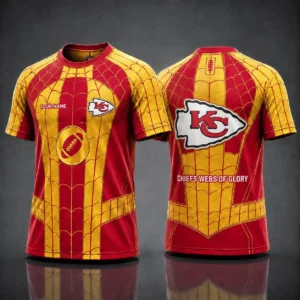 Limited Edition – Customized NFL Kansas City Chiefs x Spider Unisex T-Shirt