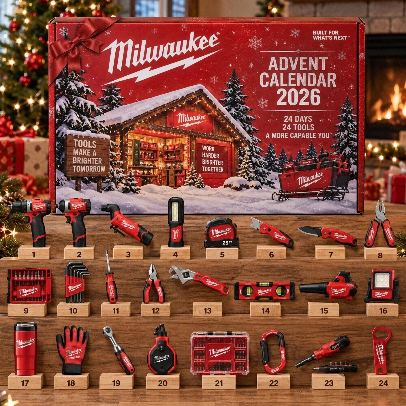 Milwaukee Advent Calendar 2026 24 Days Tools Milwaukee Xmas Advent Calendar