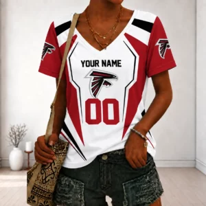 Limited Edition – Customized NFL Atlanta Falcons V-Neck Female Shirt