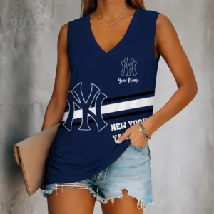 Limited Edition – Customized MLB New York Yankees Women’s V-Neck Tank Top