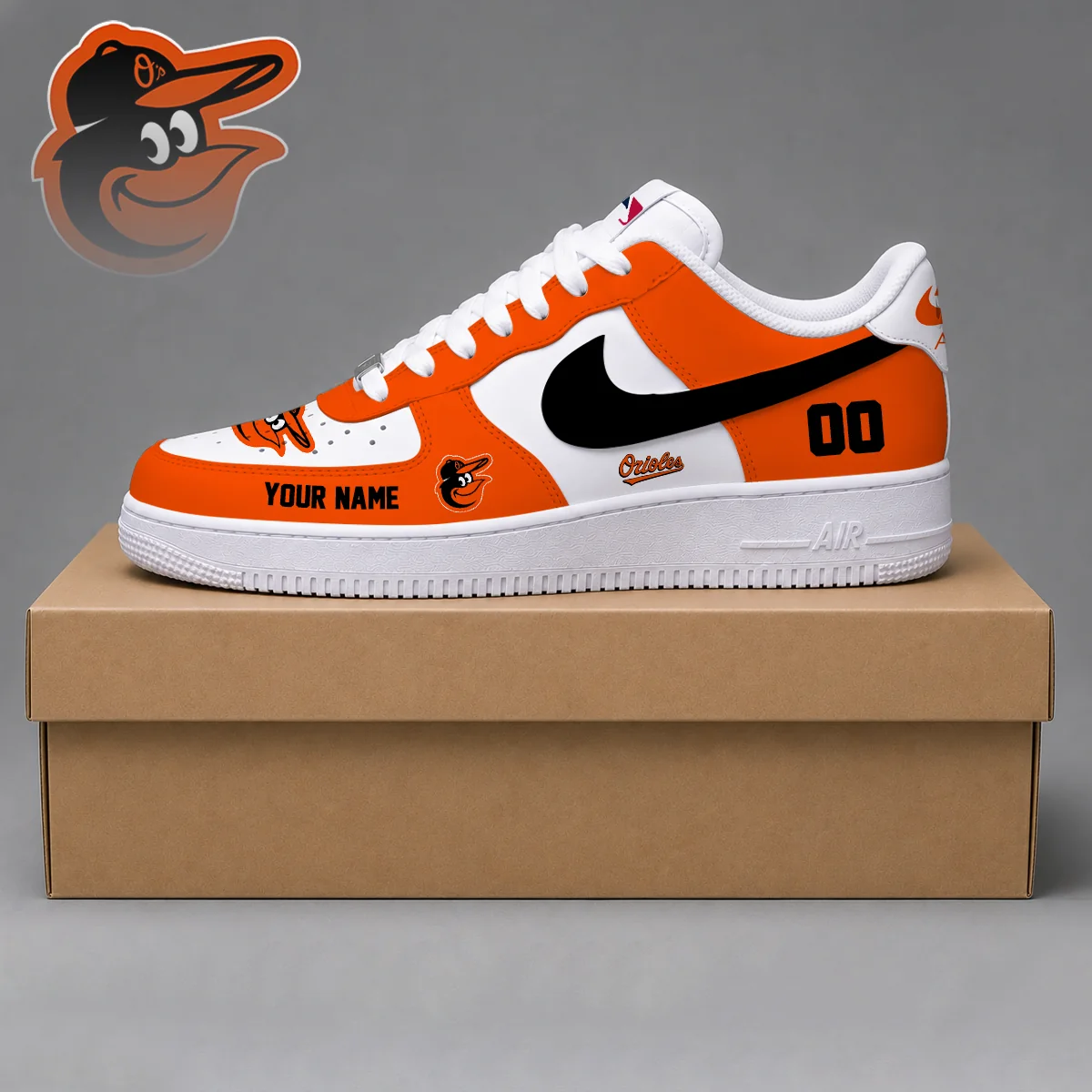 Limited Edition – Customized MLB Baltimore Orioles Af1 Shoes