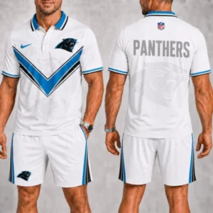 Limited Edition – Customized NFL Carolina Panthers Polo Shirt & Short Pants