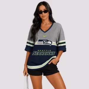 Limited Edition – Customized NFL Seatlle Seahawks Women’s Heart V-Neck Long Sleeve Shirt