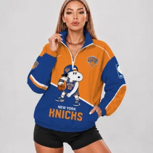 Limited Edition – Customized NBA New York Knicks V-Neck Zipper Sweatshirt Jacket