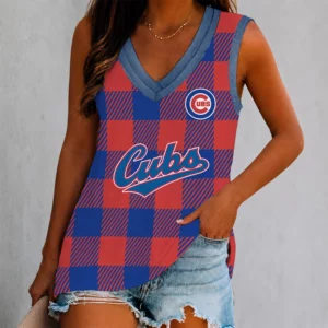 Limited Edition – Customized MLB Chicago Cubs Women’s V-Neck Tank Top