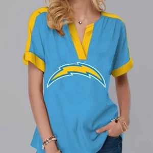 Limited Edition – Customized NFL Los Angeles Chargers V-Neck Female Shirt
