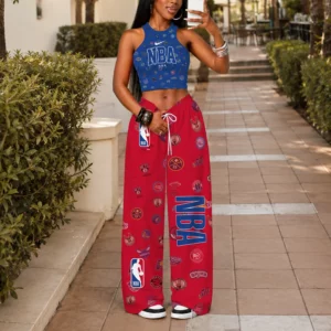 Limited Edition – Customized NBA All Teams Crop Top & Long Pants Set