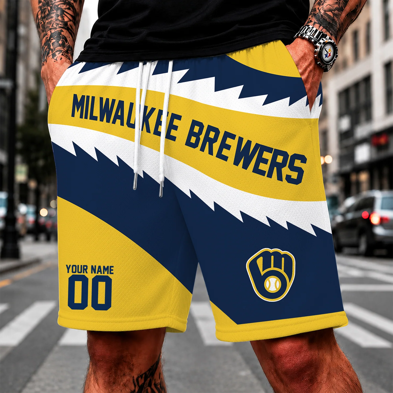 Limited Edition – Customized MLB Milwaukee Brewers Short Pants