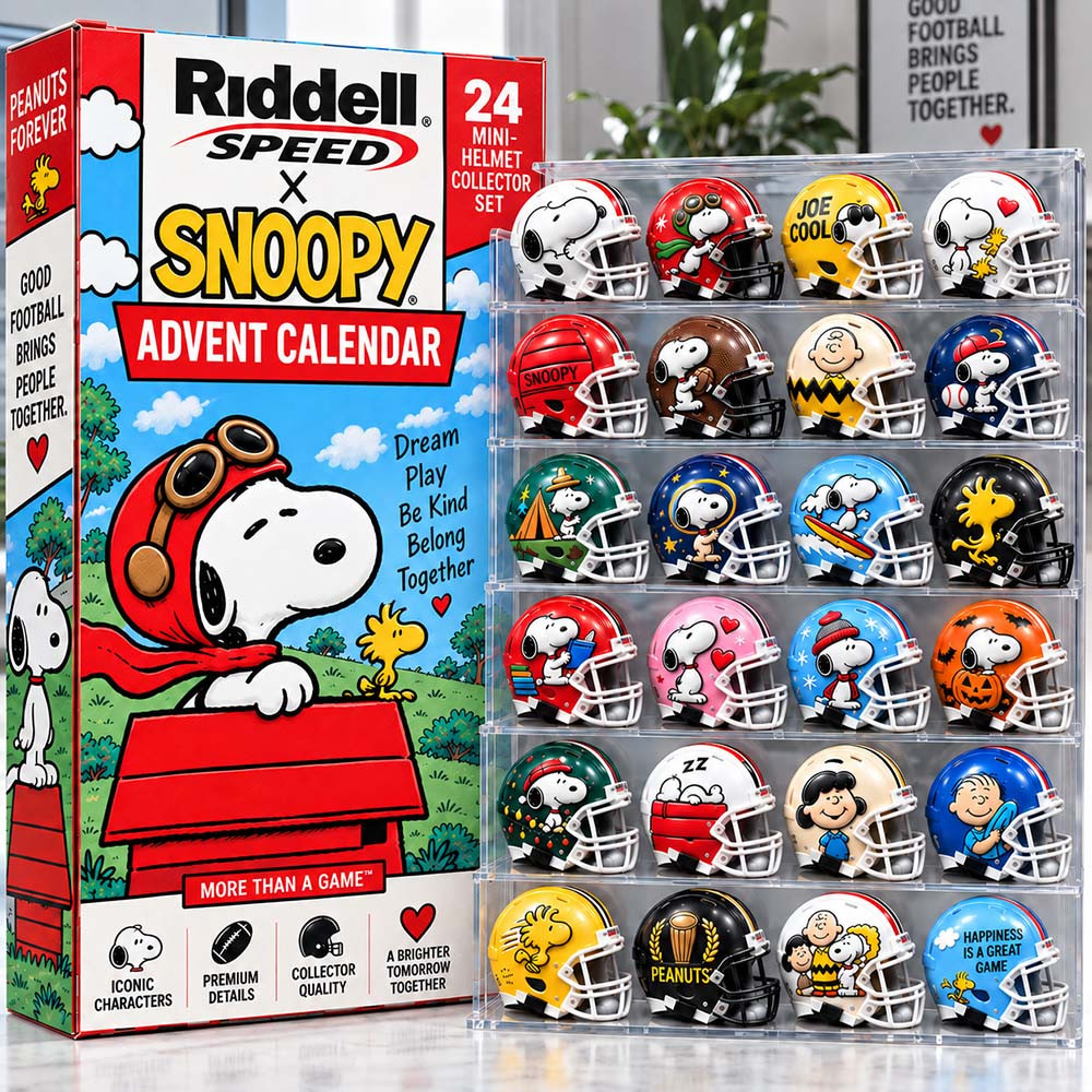 Snoopy Football Mini Helmet Advent Calendar 2026 Peanuts Snoopy Merch Football Fan Gift
