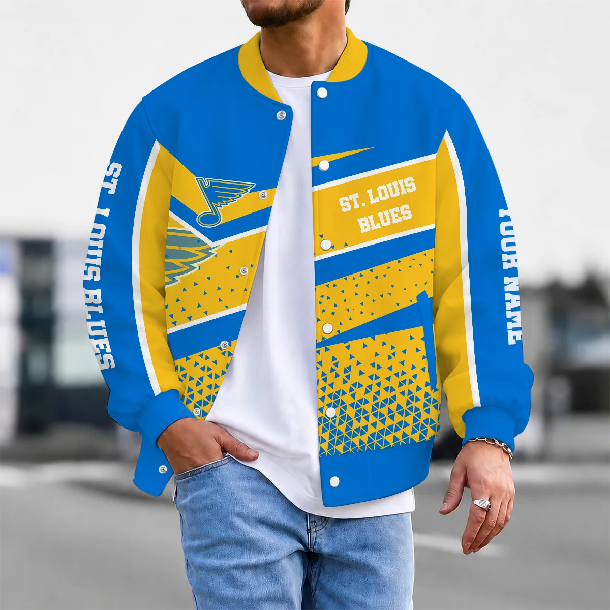 Limited Edition – Customized NHL St. Louis Blues Satin Varsity Jacket & Baseball Jacket