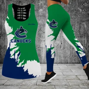 Limited Edition – Customized NHL Vancouver Canucks Hollow Tank Top & Leggings Set