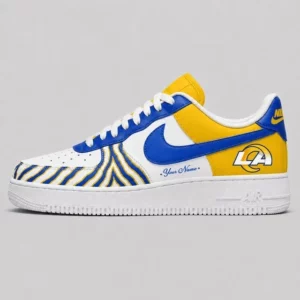 Limited Edition – Customized NFL Los Angeles Rams Af1 Shoes