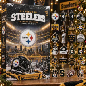 Pittsburgh Steelers Advent Calendar 2026 24 Ornaments Christmas Countdown Xmas Gift