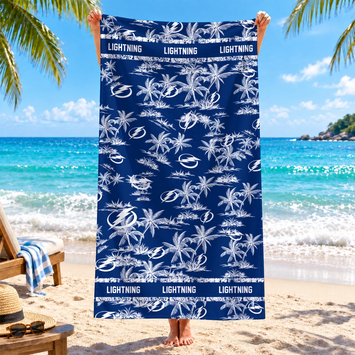Limited Edition – Customized NHL Tampa Bay Lightning Beach Towel