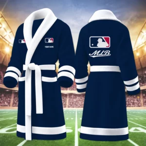 Limited Edition – Customized MLB Major League Baseball Multicolor Fleece Bathrobe