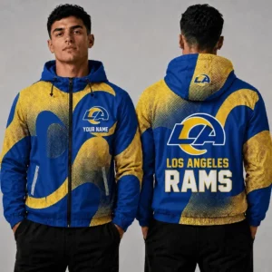 Limited Edition – Customized NFL Los Angeles Rams Windbreaker Jacket