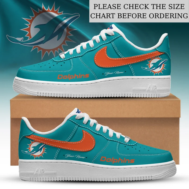 Limited Edition – Customized NFL Miami Dolphins Af1 Shoes