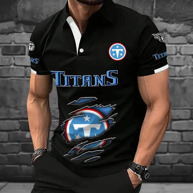Limited Edition – Customized NFL Tennessee Titans Polo Shirt - Image 2