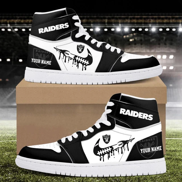 Limited Edition – Customized NFL Las Vegas Raiders Air Jordan 1 Sneakers