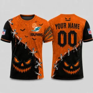Limited Edition – Customized NFL Miami Dolphins Halloween Unisex T-Shirt