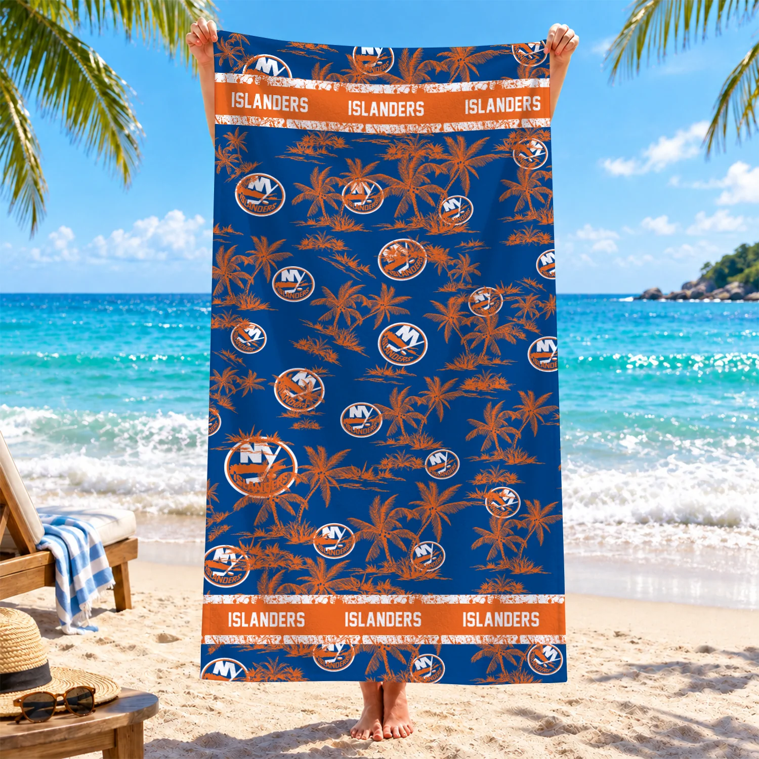 Limited Edition – Customized NHL New York Islanders Beach Towel